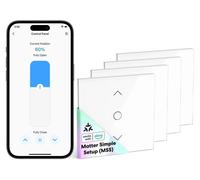 Temporizador para persianas enrollables, control por voz, compatibilidad con sistemas de hogar inteligente, juego de 4 unidades