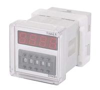 Temporizador Retardo 220V con Pantalla LCD, Relé Temporizado 0.01s-9999h DH48S-2Z, Control de Tiempo Industrial para Automatización y Maquinaria