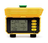 Temporizador solar de riego de jardín de 1/2 pulgada con pausa de detección de lluvia, cuatro opciones de programación programables, sistema de bloqueo de pantalla de escombros, adaptador fácil (2