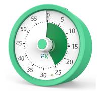 Temporizador Visual de 60 Minutos de Escritorio Infantil para Aula, Escuela, Cocina, Gimnasio, té y Tiempo de TDAH (Verde)