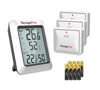 TempPro Termómetro Higrometro Digital para Interior y Exterior (3 Piezas)