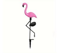 TEMU 1/3 piezas luces solares de flamenco, estaca luminosa exterior con forma de flamenco, faroles para jardín solar, decoración artística patio, adorno externo parque, focos exteriores tipo piqueta