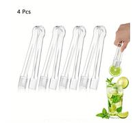 TEMU 1/4 piezas de Pinzas de Servir de Plástico, Pinzas de Plástico, Utensilios de Cocina Transparentes para Servir , Buffet, Aperitivos, Ensaladas, Catering y Hielo, 6.3 Pulgadas