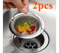 TEMU 1-6 Piezas Colador de Acero Inoxidable con Mango - Diseño de Malla Resistente al Óxido, Adecuado para Fregaderos de Cocina y Baño, Fácil de Prevenir Atascos, para Escurrir