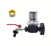 TEMU 1 adaptador de grifo para IBC de 1000 litros, S60X6, filtro de 1/2 vía, grifo rápido para manguera de jardín, válvula de aleación para