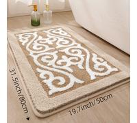 TEMU 1 alfombra de baño esponjosa, tapete de baño retro, alfombra de baño premium extra y absorbente, tapete de baño antideslizante y para el piso del baño, lavabo, bañera, ducha, decoración del hogar