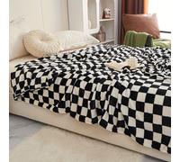 TEMU 1 americana gruesa y a cuadros / franela / para / dormitorio / sofá, y cómoda
