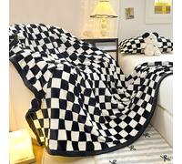 TEMU 1 americana gruesa y a cuadros / franela / para / dormitorio / sofá, y cómoda