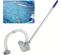 TEMU 1 aspiradora para piscina, kit de limpieza de piscina con cabezal de aspiración y manguera, ideal para spas, jacuzzis y piscinas pequeñas para la limpieza de arena y residuos