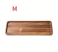 TEMU 1 Bandeja de Té de Madera de Acacia, Bandeja Rectangular para Uso en el Hogar, Bandeja de Madera para Juego de Té, Bandeja de Madera para Frutas, Pasteles y Snacks