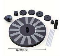 TEMU 1 , Bomba de Fuente Solar de Calidad para Baño de Aves , 1.5W, Ideal para Decoración Exterior, Baño de Aves, Estanque y Paisajismo de Jardín
