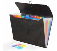 TEMU 1 , Carpeta Expandible de 13 Bolsillos, Portadocumentos de Cuadros Estiloso, Organizador de Archivos Portátil, Ideal para Oficina, y Almacenamiento de Archivos en Casa