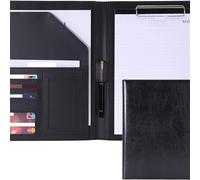 TEMU 1 Carpeta Padfolio, Organizador de Portafolio, Carpeta para Vitae de Entrevistas, Legal, Porta Tarjetas de Presentación, Bloc de Notas A4, Cuero Sintético