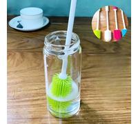 TEMU 1 Cepillo de Limpieza con Mango Largo para Botellas Estrechas y Cerveza, Termos, Cucharas de Miel, Botellas Deportivas y Teteras/Cepillos para