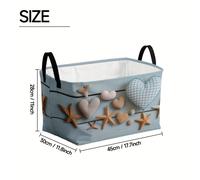 TEMU 1 , Cesta de Almacenamiento Grande Plegable para Baño, Estampado de Conchas y , Capacidad para Organizar Toallas, Artículos de , Suministros de Limpieza y Accesorios de Ducha