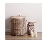 TEMU 1 cesta de almacenamiento tejida a estilo , grande para ropa con y de tela, diseño minimalista en el . Ideal para organizar en , dormitorio, lavandería o como decoración del hogar, Cestas de Ropa
