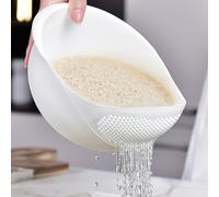 TEMU 1 cesta de de cocina multifuncional - Plástico de calidad , con orificios de drenaje, eficazmente, enjuaga arroz, verduras y frutas - Diseño que para cocinas pequeñas y de platos