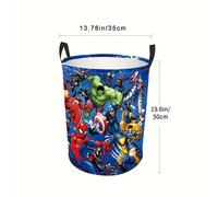 TEMU 1 cesta de lavandería de equipo de superhéroes de Marvel, de almacenamiento duradera para el hogar y viajes, cestas de lavandería