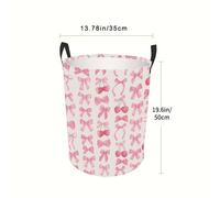 TEMU 1 cesta de lavandería navideña con de y rosa, 1 , cesto para ropa sucia, de almacenamiento duradera para la organización del dormitorio y el baño, cestas de lavandería