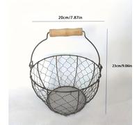 TEMU 1 cesta de transfronteriza para huevos, cesta de almacenamiento para recuerdos, cesta de huevos de Pascua, cesta de almacenamiento de cocina, cesta de recolección de huevos de estilo con asa