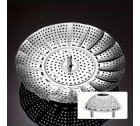 TEMU 1 cesta de vapor retráctil de acero inoxidable - rejilla plegable para verduras, ajustable a varios tamaños de ollas (15.24 cm .67 cm), sin electricidad, duradera y fácil de limpiar