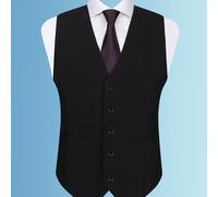 TEMU 1 Chaleco de Fibra de Poliéster para Hombre, Color Sólido, Corte Regular, Sin , Diseño de Un Solo Botón, para Todas , Negocios y Ocio, Ropa de , de Cinturón (Solo 1 Chaleco)