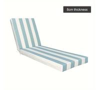 TEMU 1 Cojín de sillón de playa a rayas para exteriores, cojines de repuesto para chaise longue de patio, cojines para asientos de muebles, almohadillas para sillas
