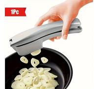 TEMU 1 Cortador y Picador de Ajo , Prensa de Ajo Multifuncional, Triturador de Ajo Doméstico, Gadget de Cocina, Artefacto de Aleación de Aluminio con Pieza de Limpieza Negra