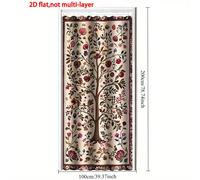 TEMU 1 Cortina de Puerta Bordada Árbol de - 2D de Una Capa Fibra de Poliéster Opaca , 39.37X78.74 Pulgadas Partición de Cocina con Ganchos, Cortina Lavable para Decoración del Hogar, 2D