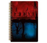 TEMU 1 Cuaderno de en bicicleta de montaña a de la luna - de silueta de nocturno, 5.5x8.3 pulgadas, páginas interiores de calidad, para diario, entusiastas del y , una opción de regalo ideal