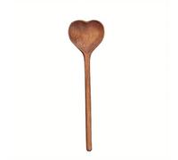TEMU 1 Cuchara de Madera con Mango Largo, Resistente al y a las Grietas, Cuchara Creativa de , Utensilio de Cocina para Postres, Tartas y Mesa