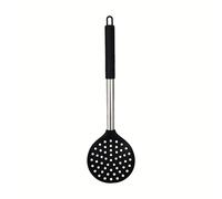 TEMU 1 cuchara perforada con mango de acero inoxidable, cuchara perforada de silicona - Resistente al 480°F, espumadera de cocina antiadherente