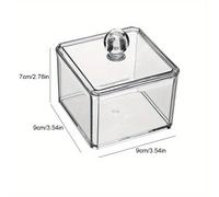 TEMU 1 de Almacenamiento Plástica Transparente Cuadrada con - Organizador para Cosméticos, Joyas y Baño - , Resistente al , Capacidad a 3.2 Pies Cúbicos, Altura: 68.58 cm