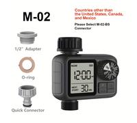 TEMU 1 de aspersor de temporizador de agua Eshico M02 con 2 de riego manuales/automáticos, adecuado para diferentes al , 4.72 * 3.94 * 2.56 pulgadas