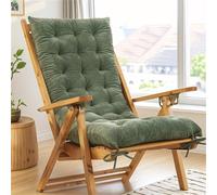 TEMU 1 de cojín para mecedoras, con tufting y , diseñado para respaldo y asiento altos, adecuado para uso en interiores y exteriores en color verde