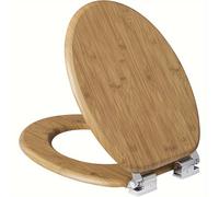 TEMU 1 de de inodoro de madera con cierre , asiento de inodoro, fácil de limpiar, fácil de instalar, MDF, capacidad de carga de , forma