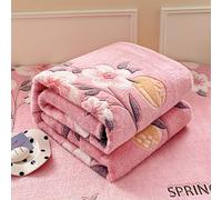 TEMU 1 de felpa y cómoda con estampado floral - Adecuada para sofá, cama, oficina y coche - Lavable a máquina, comodidad para todas , regalo de vacaciones