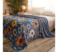 TEMU 1 de franela floral cómoda, y , para uso en todas , adecuada para dormitorio, habitación de invitados, oficina, viajes , multifuncional, regalo , lavable a máquina
