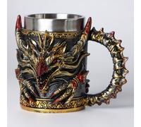 TEMU 1 de Hueso con Forma de Medieval Vintage, Taza de Café de Acero Inoxidable, Taza de Agua Creativa con Forma de de Resina, Ideal para Uso Familiar, Cenas Temáticas y Fiestas