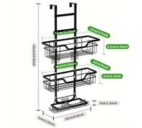 TEMU 1 de organizador de ducha de tres niveles que se cuelga sobre , de materiales resistentes al , diseñado para organizar tu baño, un soporte para jabón y como un accesorio decorativo para tu hogar