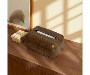 TEMU 1 de pañuelos de plástico estilo retro chino - de veta de madera, adecuada para decoraciones de sobremesa de baño/comedor, muebles, regalos de Navidad/Halloween