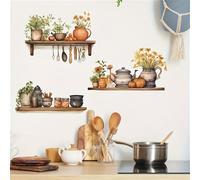 TEMU 1 de pegatinas de y hierbas, un juego de calcomanías de pared para cocina para colgar herramientas y macetas, adecuado para la decoración del hogar autoadhesivo