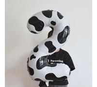 TEMU 1 de película con diseño de vaca de 42 pulgadas con números del 0 al 9, diseño de vaca y negro, muy adecuado para , , aniversarios y decoraciones de , digital para fotos de fiestas