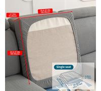 TEMU 1 de sofá elástica de color sólido, de sofá, sillón de sofá de color sólido, , duradera, lavable, para dormitorio, , oficina, decoración del hogar
