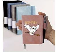TEMU 1 diario Warner Bros. Harry Potter Mini de bolsillo - 100 hojas/200 páginas A7 con y bolígrafo, para y material de escritura, papelería para A-XSC02