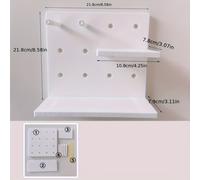 TEMU 1 Estante Flotante Sin Taladro, Tablero de Plástico Minimalista Nórdico para Dormitorios y Habitaciones, Estantes Colgantes
