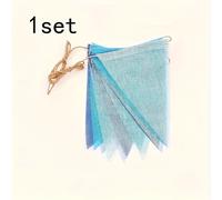 TEMU 1 juego, Banderines de Tela Nylon Azul , 12 Hojas, Decoración para Hogar, Fiestas de , y Aniversarios, Regalo de Graduación, Decoración para Pascua