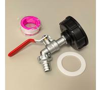 TEMU 1 Juego de Adaptador de Grifo para IBC S60*6 Gruesa a Conector de 1/2'' Válvula de Reemplazo para Jardín y Hogar, Accesorio de Grifo Duradero