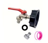 TEMU 1 juego de cubierta adaptadora para barril iBC, accesorios de grifo en aleación de - conector universal europeo y americano, antifuego y a prueba de fugas, ideal para jardines y jardinería