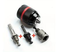 TEMU 1 Juego de de Metal Resistente de 1.5-13 mm sin Llave, Vástago Hexagonal/Sds/, Adaptador Femenino Cuadrado, Convertidor de de Metal